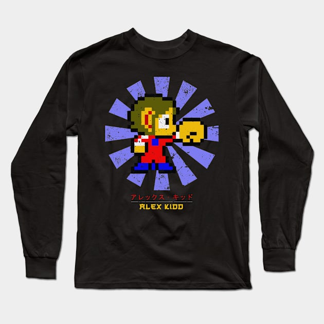 Alex Kidd Retro Japanese Long Sleeve T-Shirt by Nova5